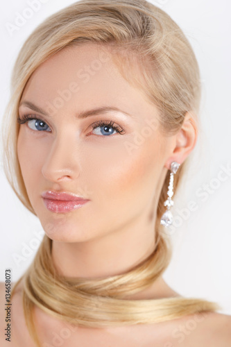Tableau sur toile Beauty Spa Woman with perfect face skin Portrait