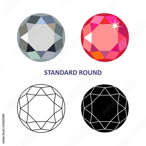 Round gem cut