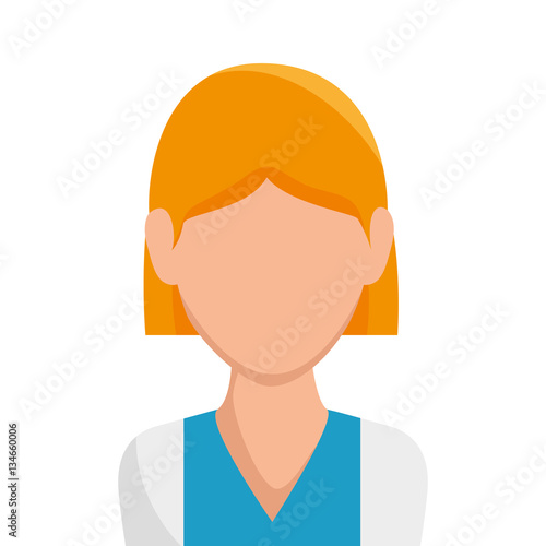 woman avatar character isolated icon vector illustration design