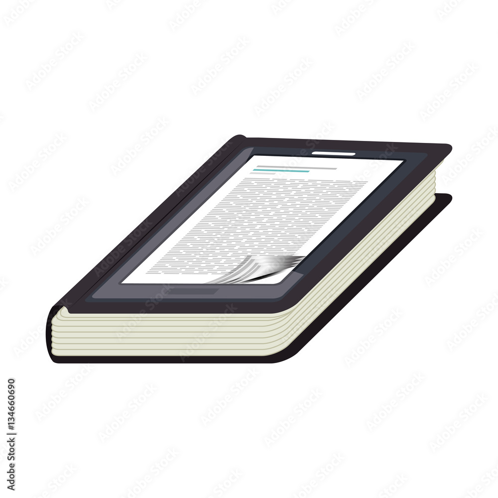 electronic book technology icon vector illustration design