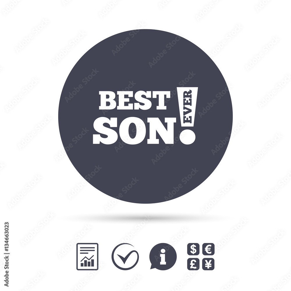 Best son ever sign icon. Award symbol.