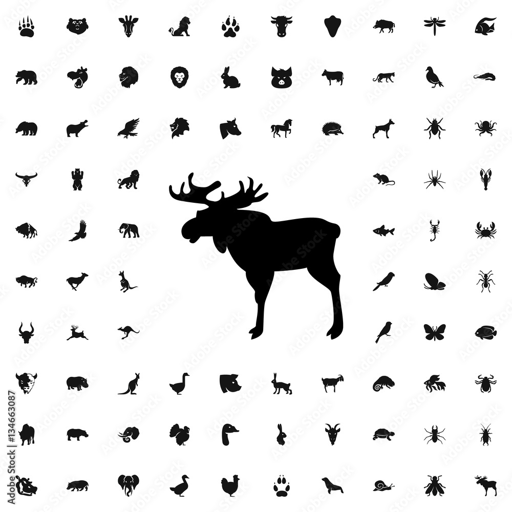 moose icon illustration moose icon illustration