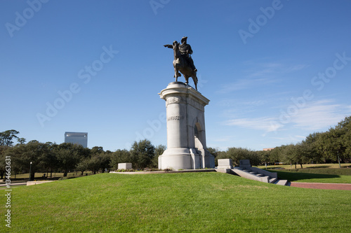 Statue of Sam Houston in Hermann Park, Houston, Texas photo
