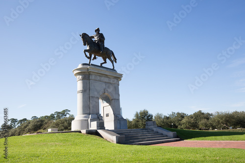 Statue of Sam Houston in Hermann Park, Houston, Texas photo