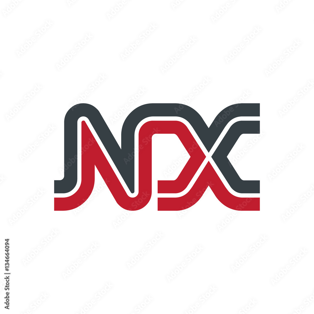Initial Letter NX Linked Design Logo Initial Letter NX Linked Design Logo
