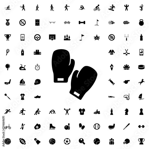 boxing gloves icon illustration