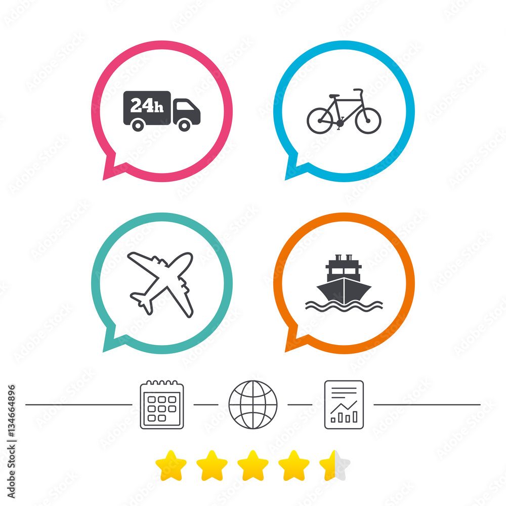 Cargo truck, shipping, bicycle. Delivery service. Cargo truck, shipping, bicycle. Delivery service.