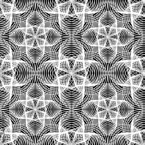 Abstract black and white seamless pattern. Vector clip art.