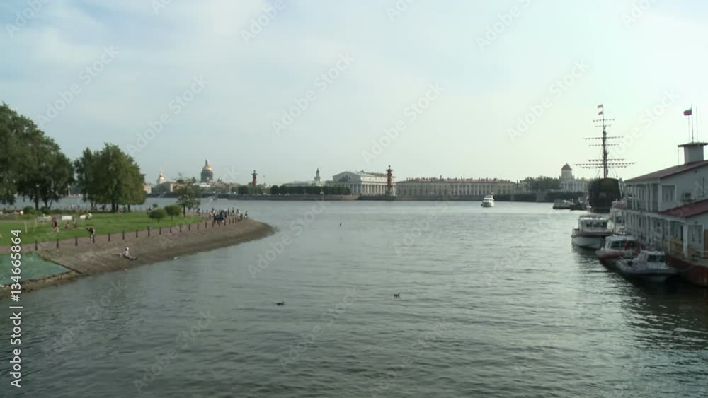 Petersburg. View of the Spit of Vasilyevsky Island from the Neva River Petersburg. View of the Spit of Vasilyevsky Island from the Neva River