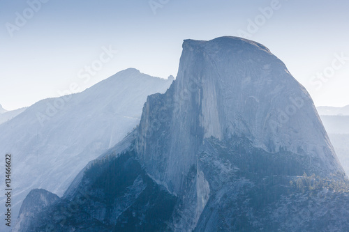 Half Dome Rock in early morning mist from Glacier Point, Yosemit © Laurens
