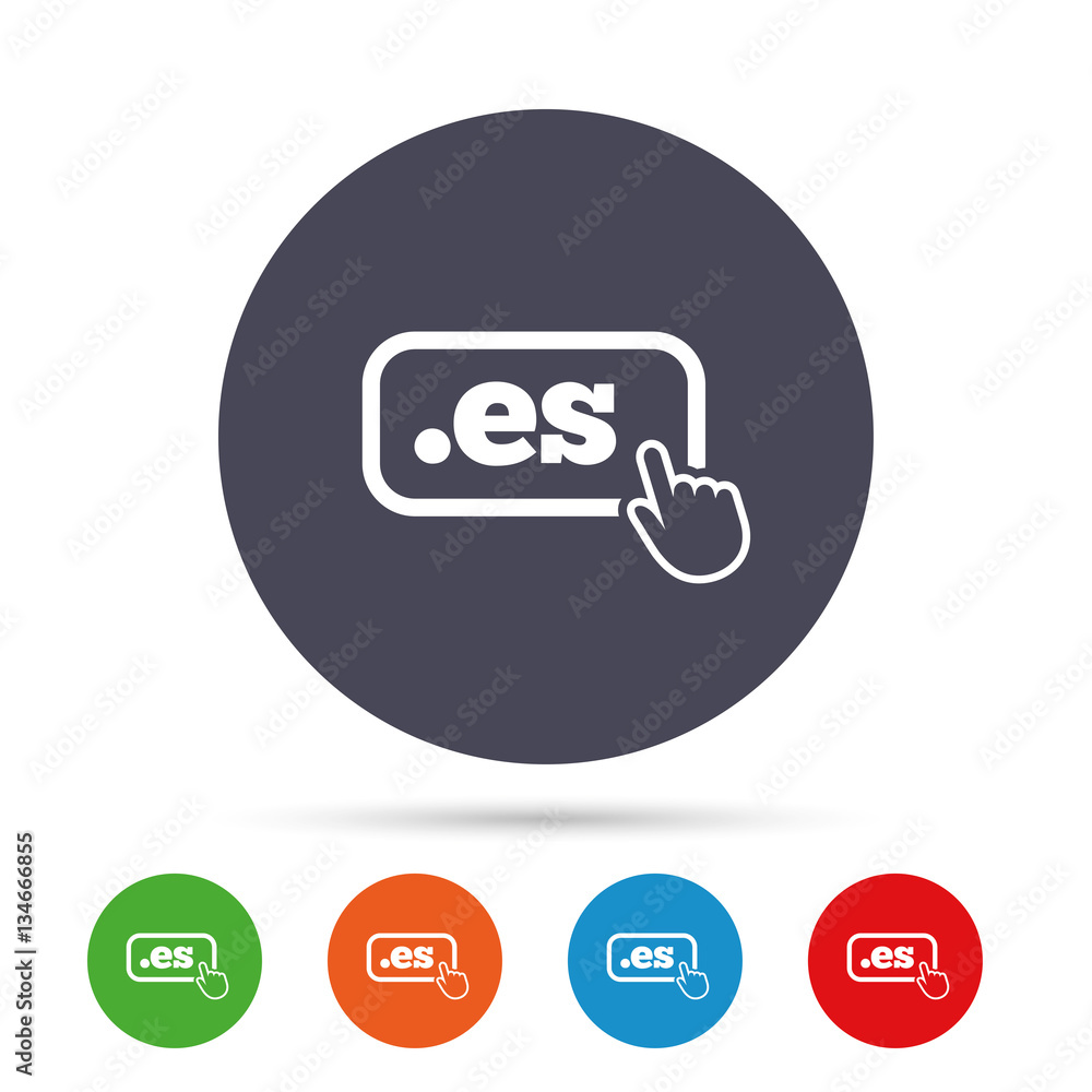 Domain ES sign icon. Top-level internet domain. Domain ES sign icon. Top-level internet domain.