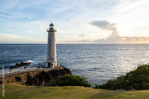 lighthouse of Vieux-Fort at sunset