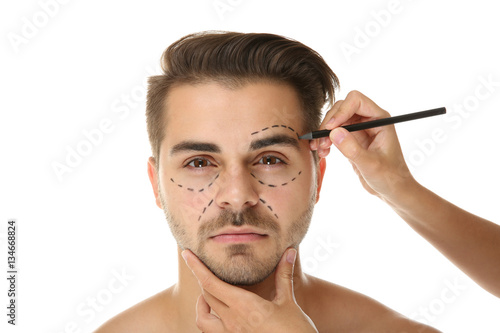 Plastic surgery concept. Fe...