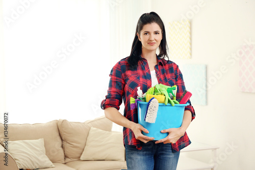 Young beautiful woman with ...
