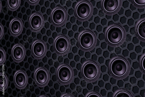 series of speakers of the loudspeaker, seamless texture effect