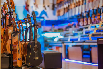 Fotobehang Muziekwinkel Klassieke gitaar in vintage stijl  © Aris Suwanmalee