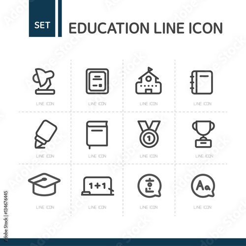 Education Line Icon Set