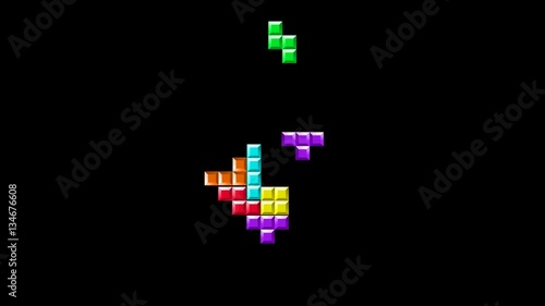 2D tetris block pieces