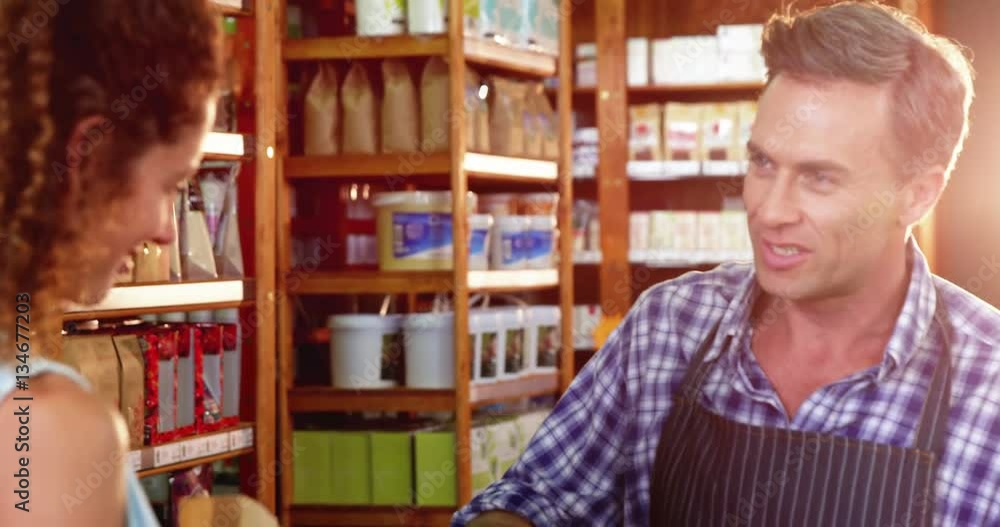 Woman purchasing bread at bakery store in supermarket 4k Woman purchasing bread at bakery store in supermarket 4k