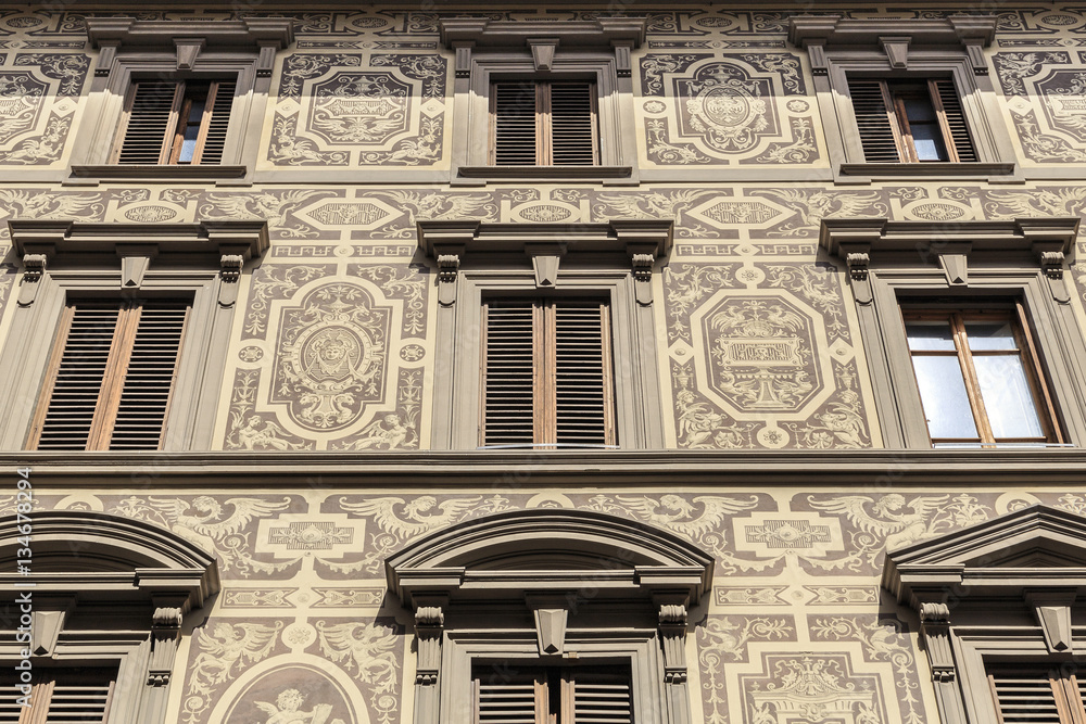 Facade of a building in Florence, Italy