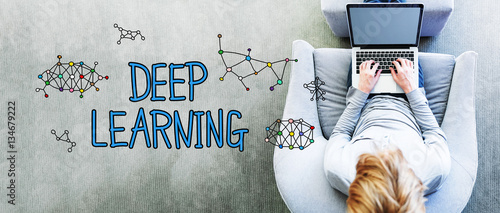 Deep Learning text with man