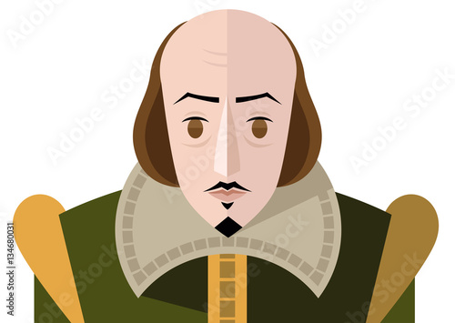 great english writer face portrait