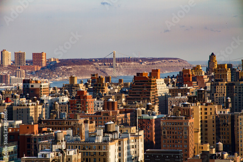 New York cityscape upper east side looking north after a light s