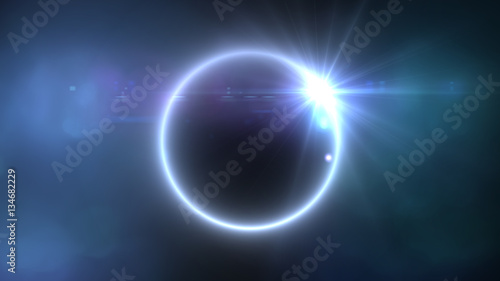 beautiful solar ring lens flare effect is simple to use add on background