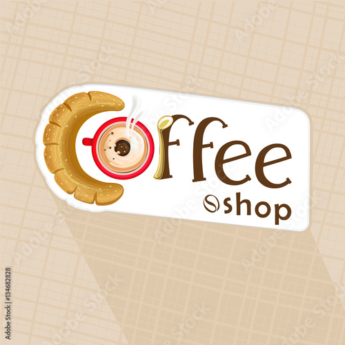 Сoffee shop logos, labels, badges. Design elements. Vector illustration.