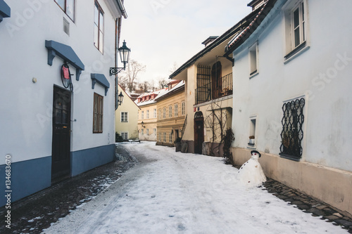 Photography Novy Svet picturesque district in Prague