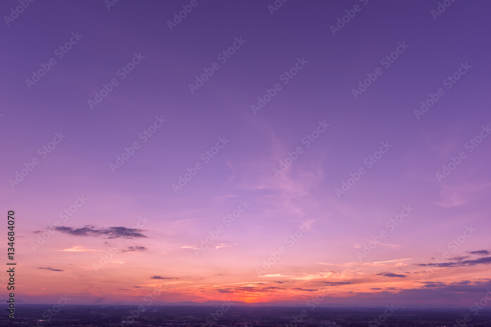 sunset sky background  with the colors of rose quartz and serenity