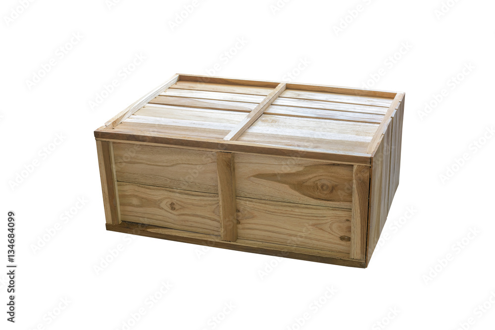 Old wooden box isolated on white ckground. This has clipping path. Old wooden box isolated on white ckground. This has clipping path.