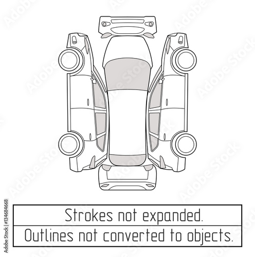 car suv drawing outlines not converted to objects