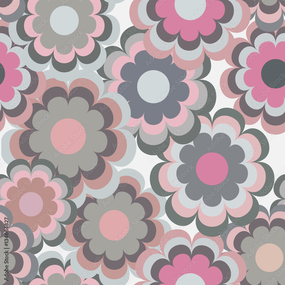 Seamless flower background with pastel color