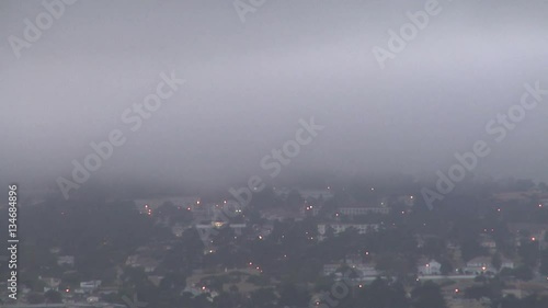 Stratus and Fog move Onshore at Dusk near Monterey Bay photo