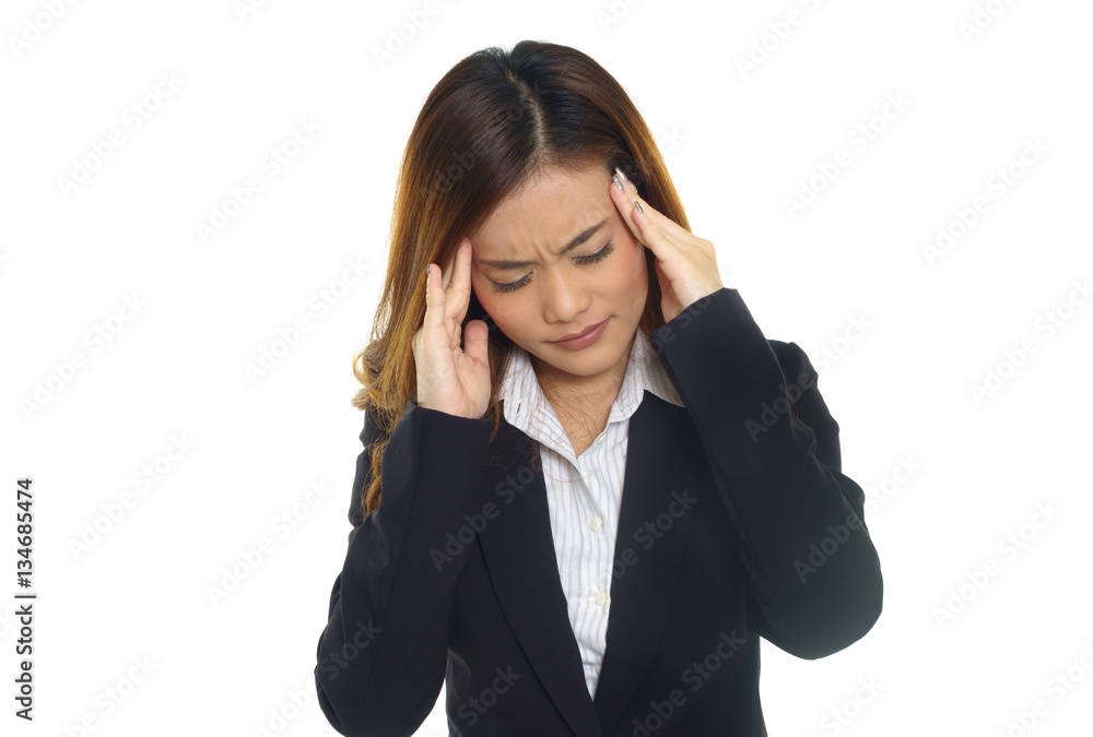 stressed and depressed young atractive businesswoman, headache a stressed and depressed young atractive businesswoman, headache a
