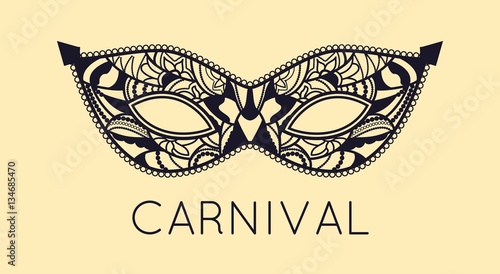Mardi Gras mask of lace collection set.