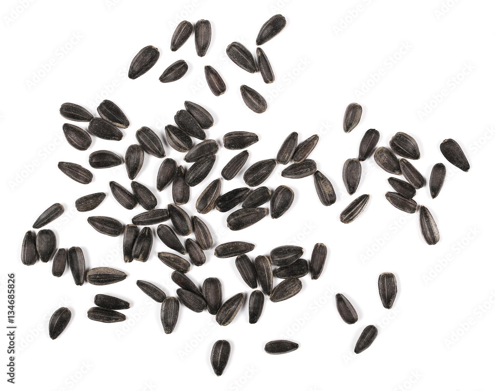 sunflower seeds isolated on white