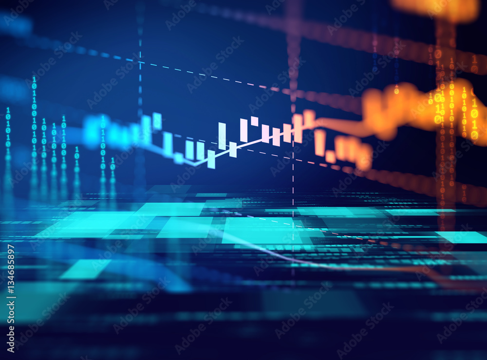 technical financial graph on technology abstract background technical financial graph on technology abstract background
