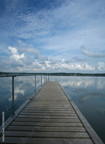 View on a beautiful lake in scandinavia in denmark