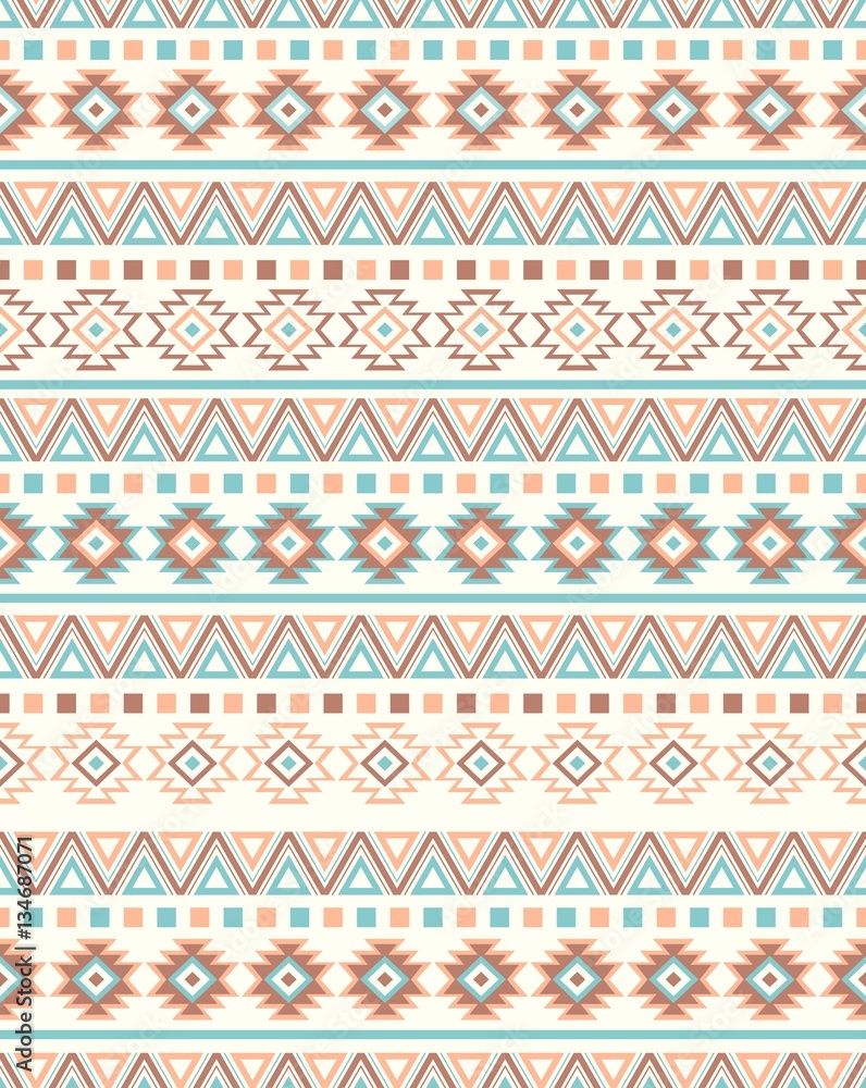 Seamless Ethnic pattern textures. Brown & Blue colors. Navajo geometric print. Rustic decorative ornament. Abstract geometric pattern. Native American pattern. Ornament for the design of clothing Seamless Ethnic pattern textures. Brown & Blue colors. Navajo geometric print. Rustic decorative ornament. Abstract geometric pattern. Native American pattern. Ornament for the design of clothing