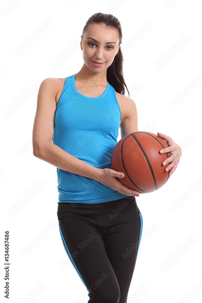 Woman with basket ball