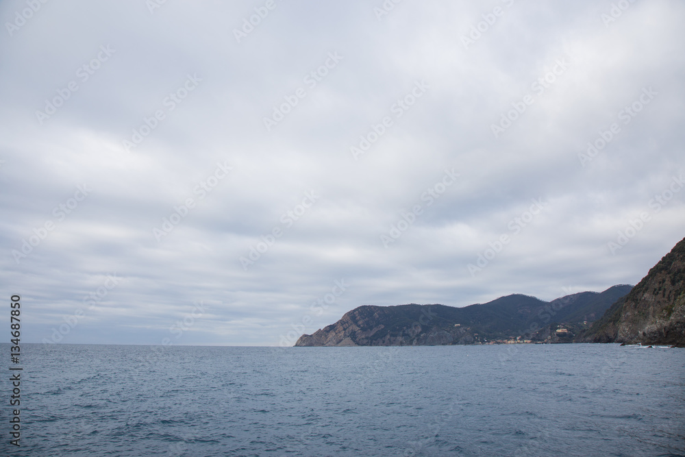 Cliff of the Ligurian coast.