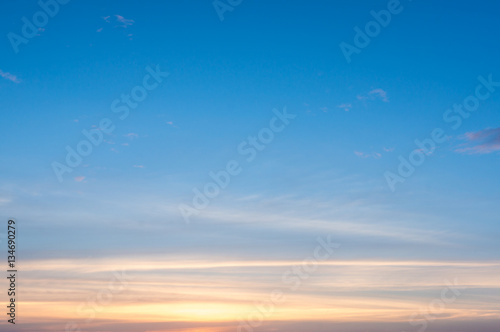 Cloud on sky sunset background