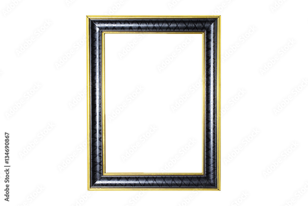 wooden photo frame isolated white background. wooden photo frame isolated white background.