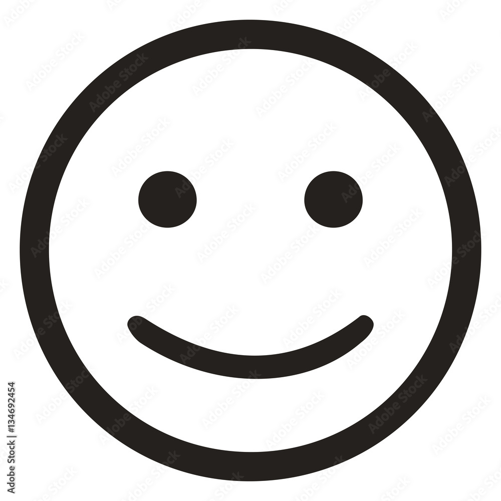 Smiling face icon isolated on white background Smiling face icon isolated on white background