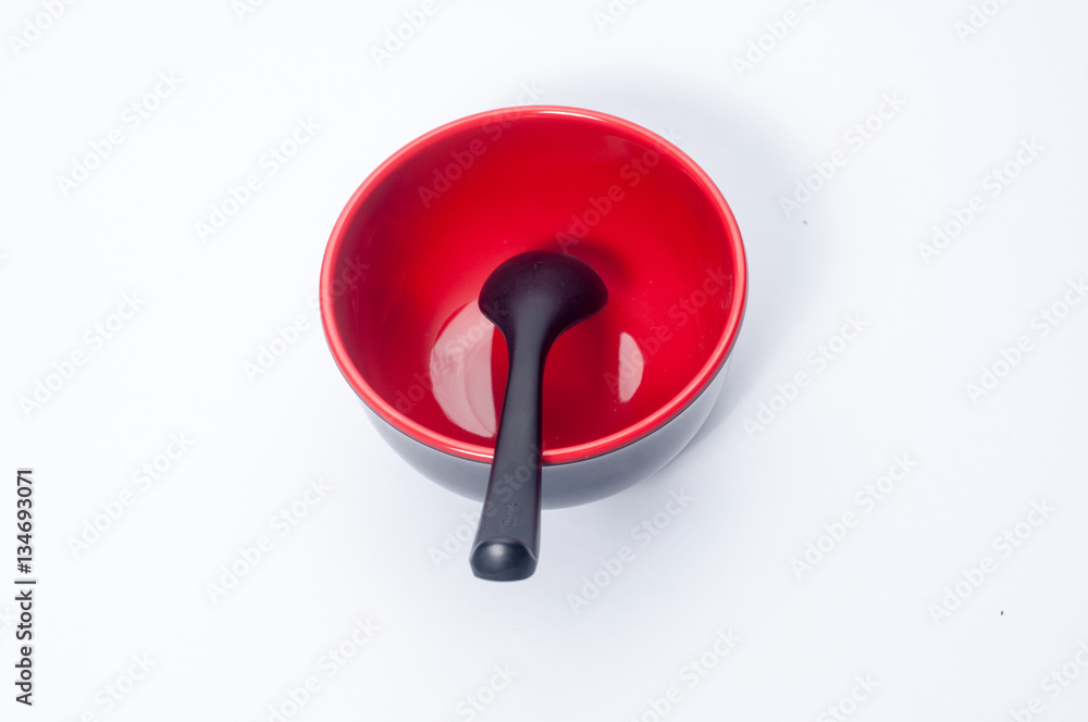 The empty bowl with spoon The empty bowl with spoon
