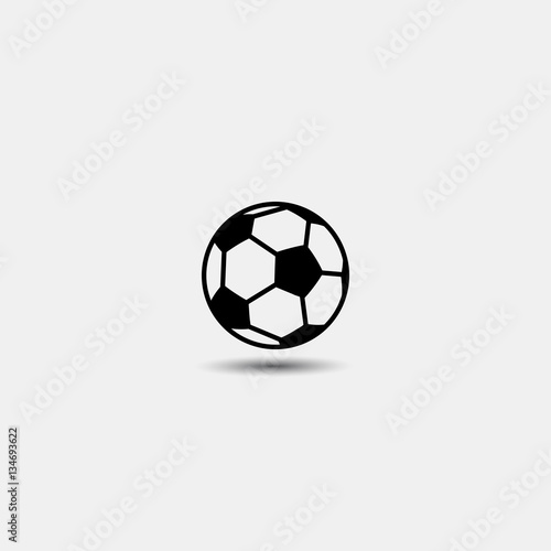 Vector soccer ball. Flat design on a white background