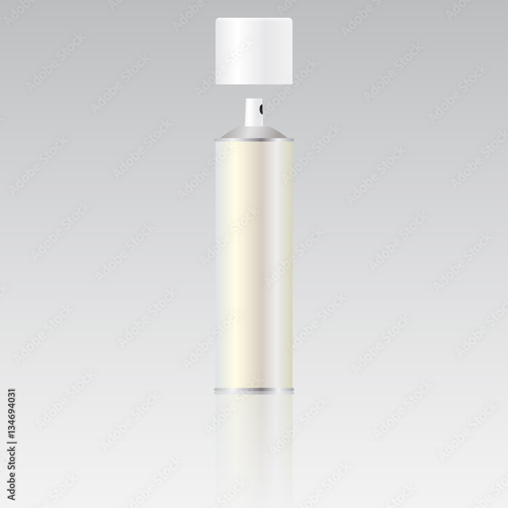 Metal bottle with sprayer cap. Vector image. Metal bottle with sprayer cap. Vector image.
