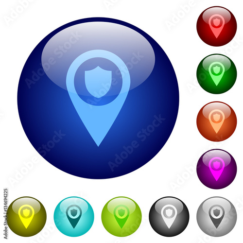 Free Download Police station GPS map location color glass buttons - GFXLoad